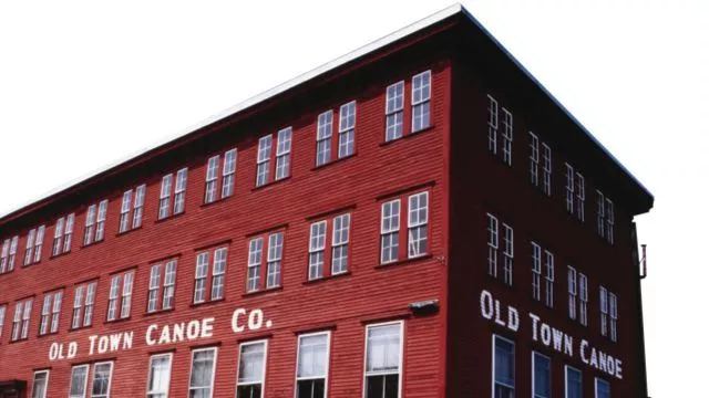 Old Town's original factory building in Old Town, Maine